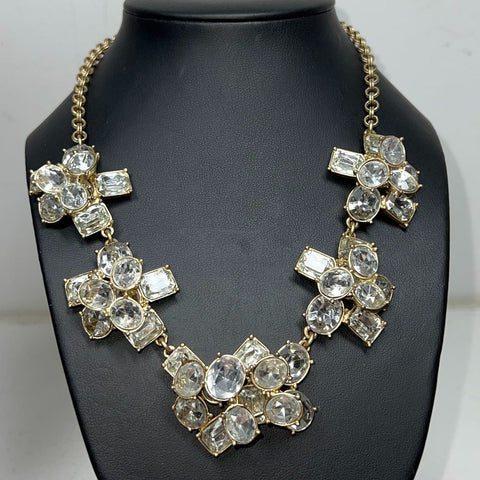 J. Crew Gold Tone Rhinestone Necklace