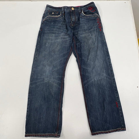 Coogi Men's Blue Embroidered Studded Urban Streetwear Denim Jeans Sz 38x34