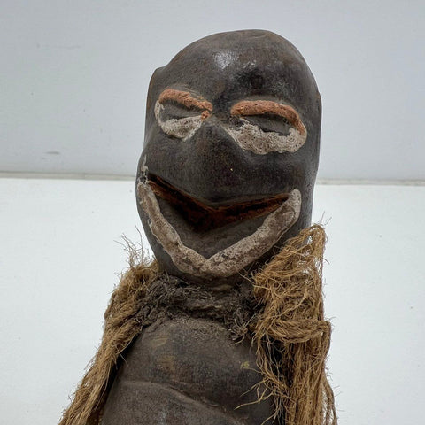 Vintage African Tribal Art Zaire Congo Hand Carved Wood Figure Statue 9"