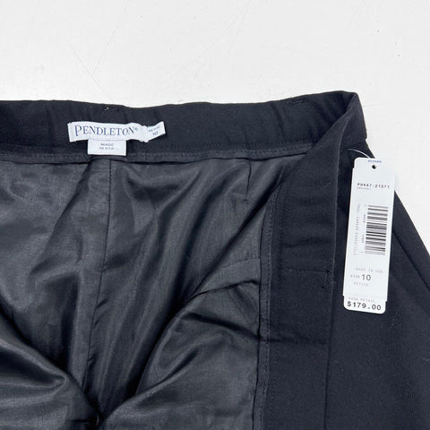 Pendleton Women's Black Straight Leg Career Essentials Dress Pants NWT Sz 10P