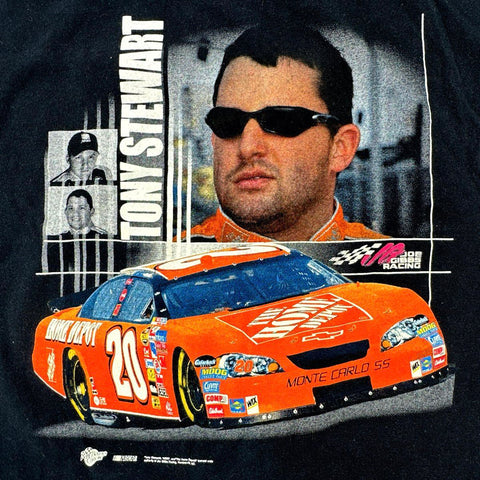 Vintage 2006 Tony Stewart NASCAR #20 Home Depot T-Shirt Double Stitch Sz L