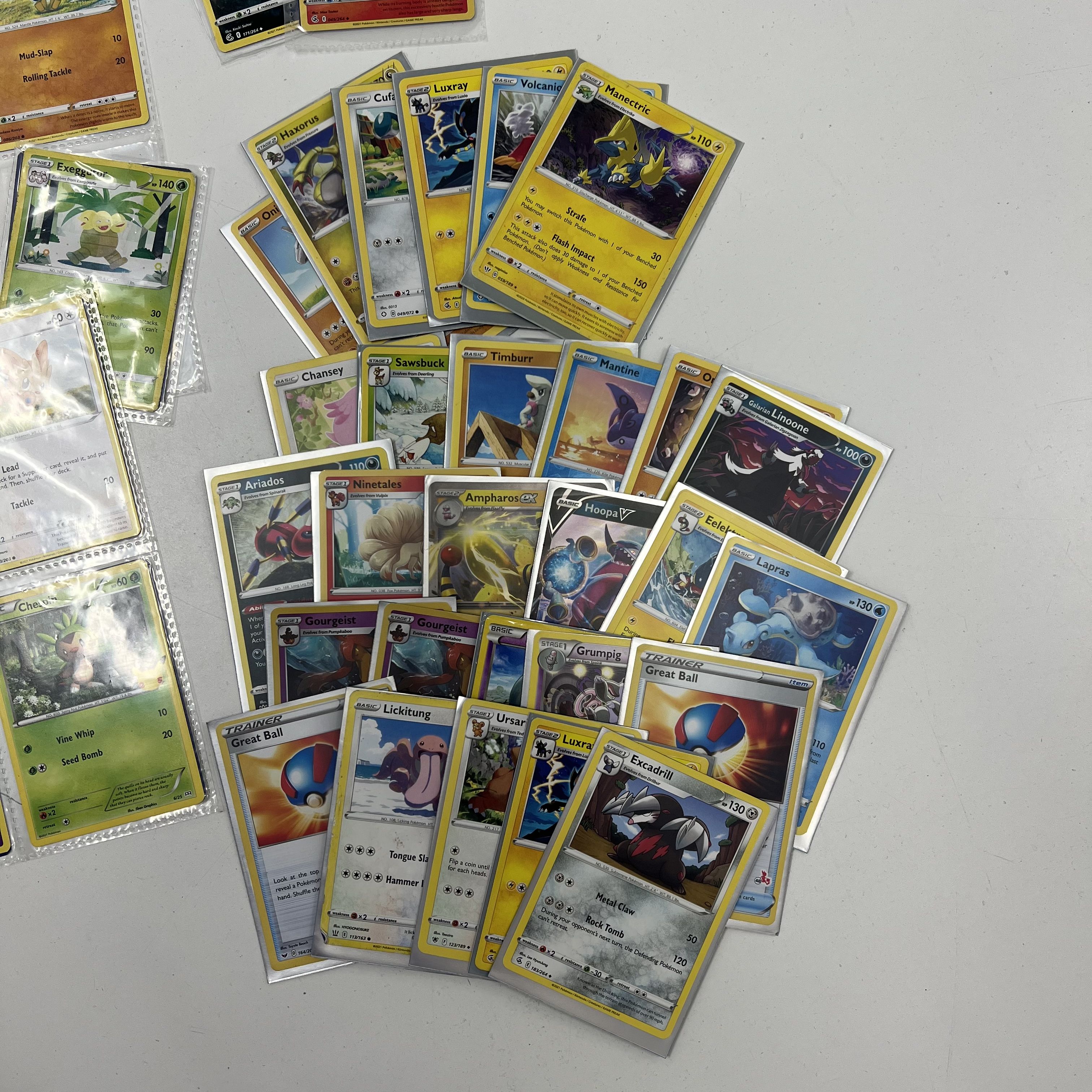 Pokemon Card Lot Modern Holo Hoopa V with 2 Tins Collector Chest & Binder