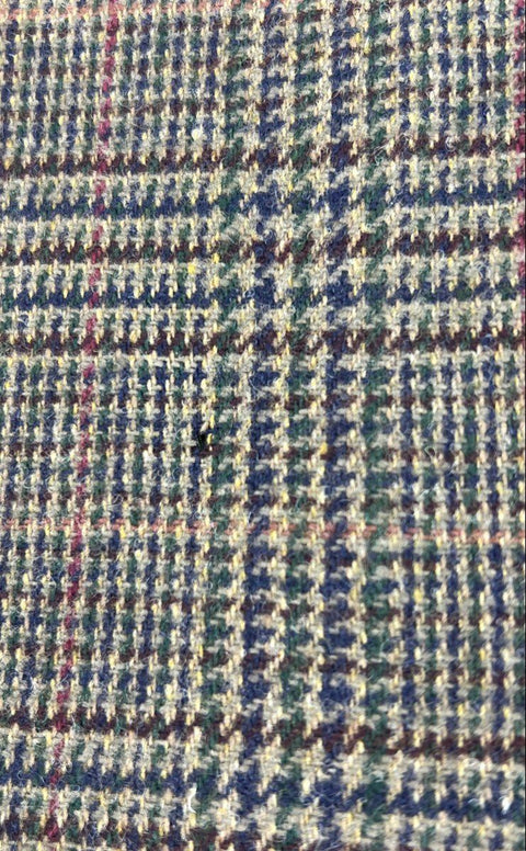 Vintage 80s Jos. A. Bank Mens Brown Glen Plaid Wool Blazer 42L ACTWU Union