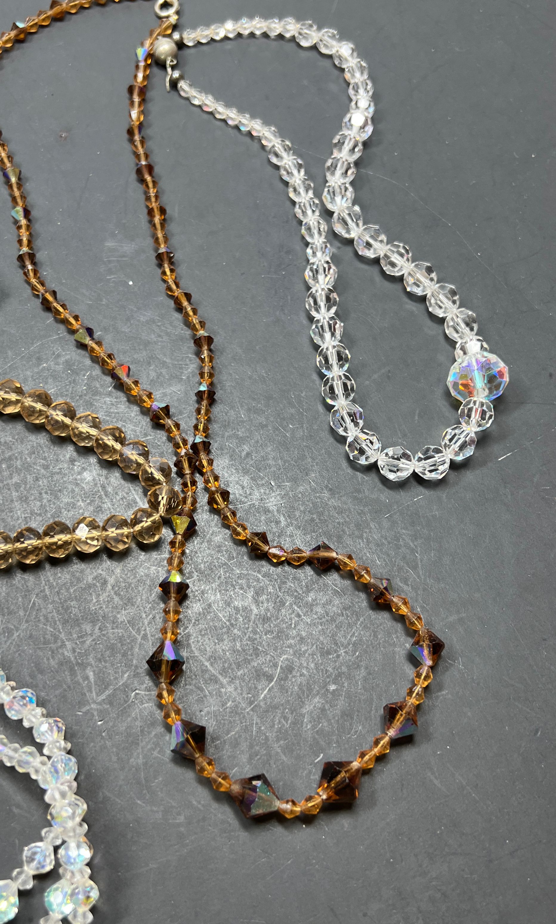 Multifaceted Sparkling Aurora Borealis Beaded Jewelry Lot