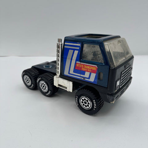 Vintage Tonka Car Carrier Truck Otto's Transport with Trailer and 2 Ramps