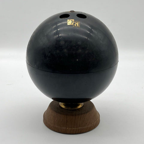 Vintage Bowling 300 Ice Pail Bowlers Ice Bucket BS 43 Z1 Black With Wood Base