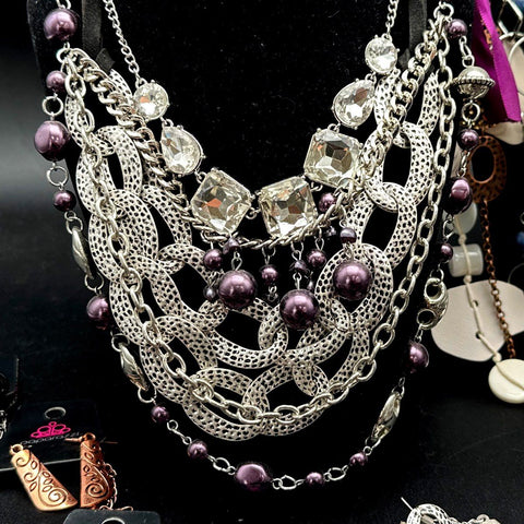 Paparazzi Costume Jewelry Lot 30pc Necklaces Earrings Bracelets Silver Tone