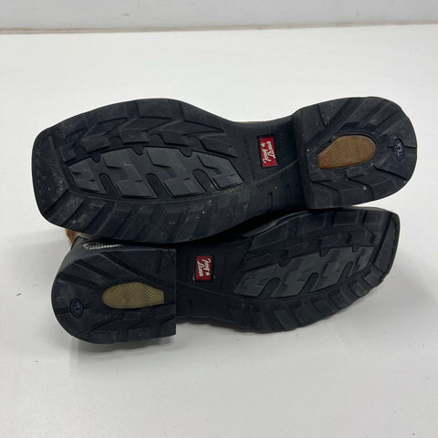 Tony Lama TLX TW4005 Waterproof Western Work Boots Brown Leather Size 12 D