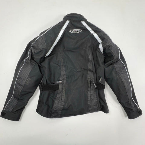 Nitro Women's Motorcycle Jacket Black Armored Padded Reflective Size S