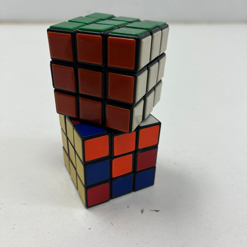Vintage Rubik's Cube 3x3x3 Puzzle Lot of 3 + Sealed Keychain Taiwan