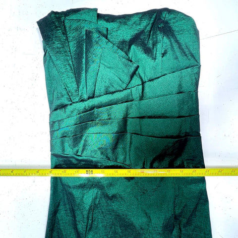 Vintage 90s Jessica McClintock Emerald Green Strapless Formal Evening Dress Sz 6