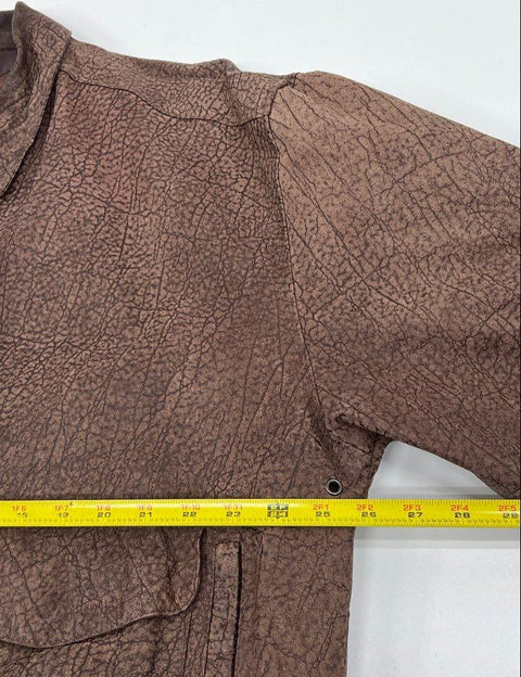 Wilsons Adventure Bound Brown Vintage 90s Cracked Leather Bomber Jacket Men's XL