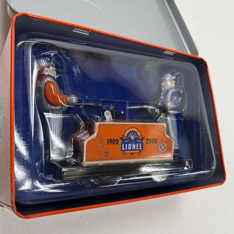 2000 Schylling Lionel 100th Anniversary Tin Hand Car Wind-Up Toy CIB Working