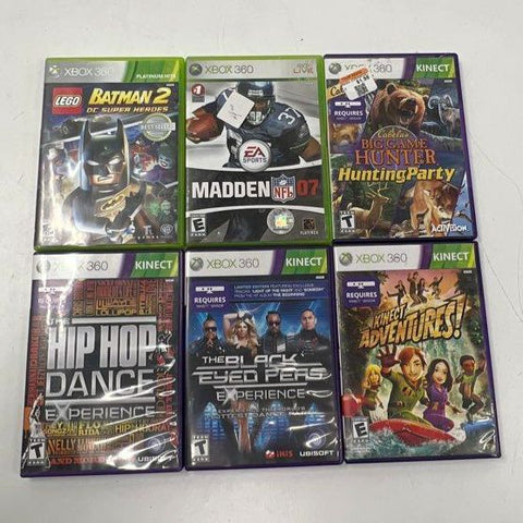 LEGO Batman 2 Madden 07 6 Xbox 360 Game Lot Kinect Adventures Dance