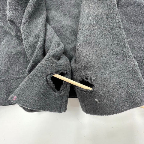 Vintage Y2K Pink Panther Women's Fleece Hoodie Black Embroidered Pullover XL