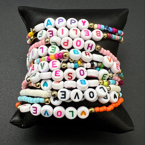 Mixed Costume Jewelry Bracelet Lot 45+ Pcs Beaded Bangle Cuff Monster High Charm