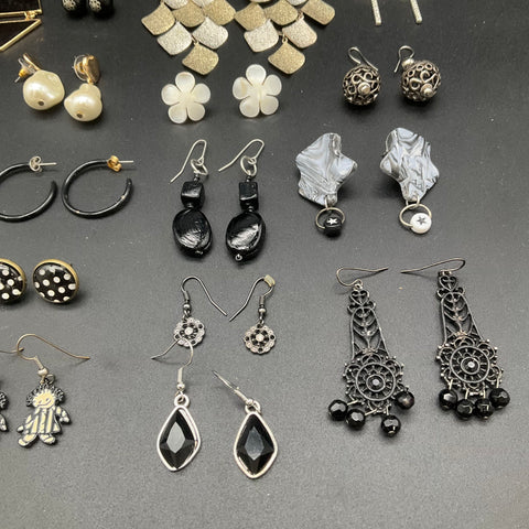 Modern Boho Retro Costume Earrings Dangle Hoop Stud Jewelry Lot of 19 Pairs