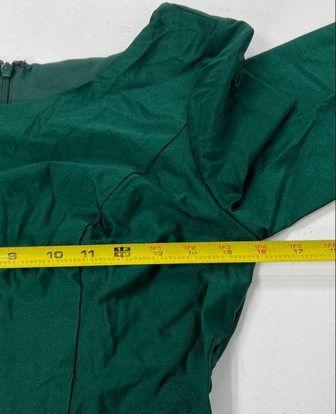 Jules & Cleo Women's Green High Neck 3/4 Sleeve Mermaid Gown Dress Size 8 NWT