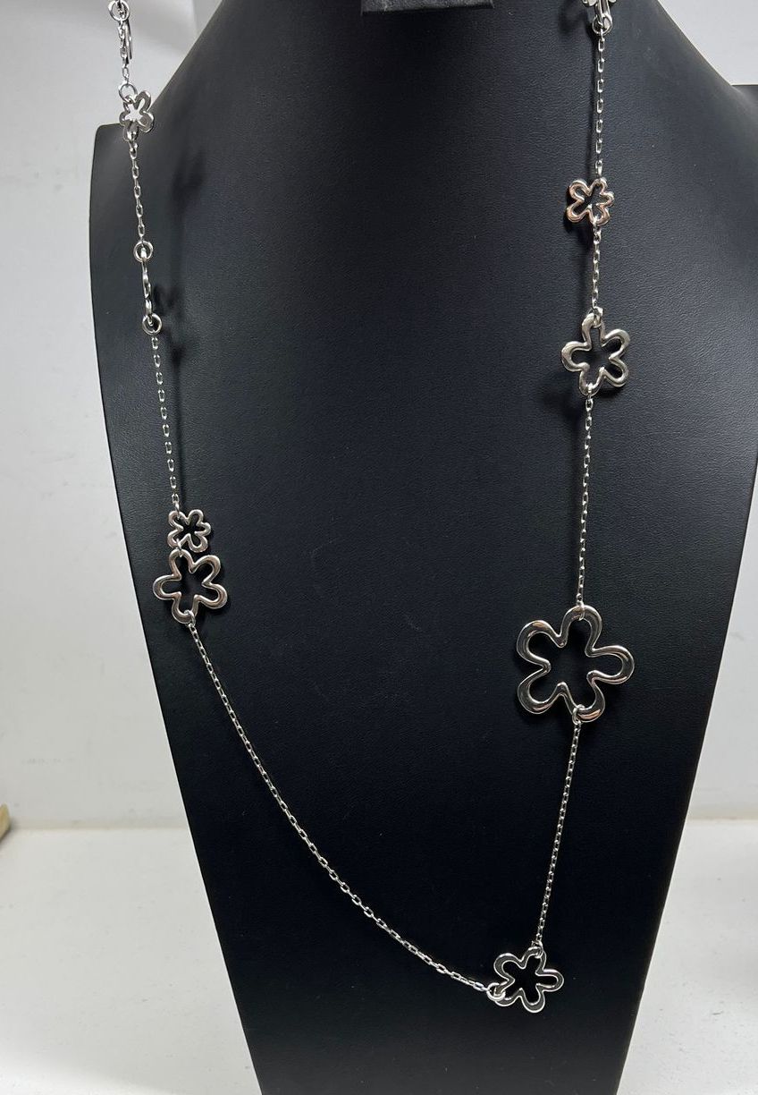 Lia Sophia Daisy Silver Tone Chain Necklace