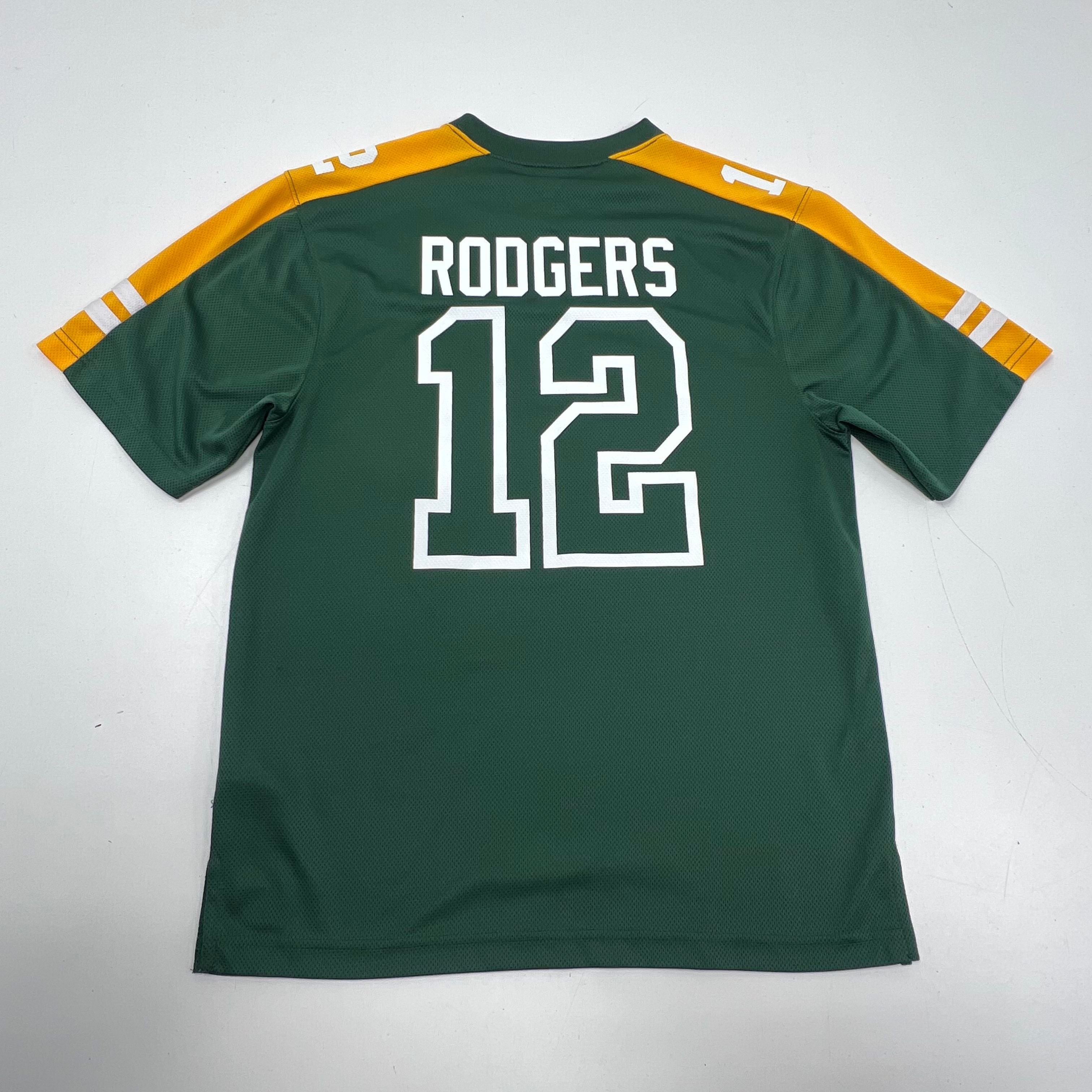 Lot 2 Green Bay Packers Aaron Rodgers #12 Jersey Reebok Majestic Youth L Adult M