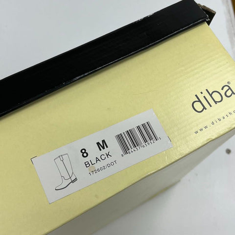 Diba 172602 Black Faux Suede Knee High Riding Boots Women's Size 8M NWT