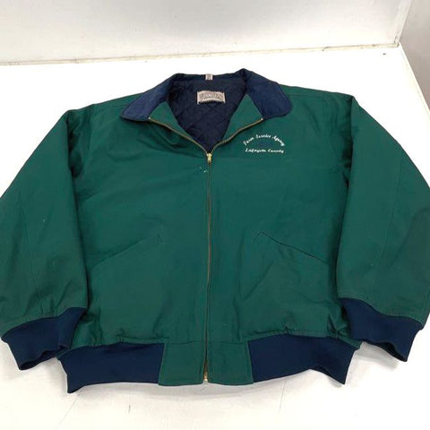 Vintage 90s Dunbrooke Green USDA Workwear Quilted Lined Bomber Jacket Mens XL