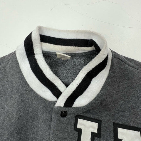 GTM Sportswear KSU Wildcats Wabash Varsity Letterman Jacket Gray Black Sz L