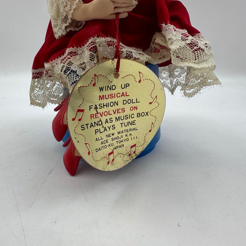 Vintage Ace Shoji Musical Fashion Doll Japan Revolving Doll Tested 14" With Box