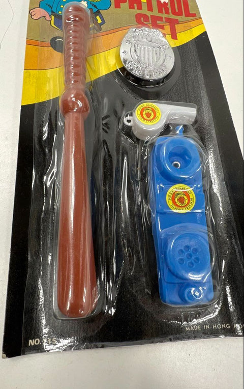 Lot of 3 Vintage Police Patrol Set No. 215 Made in Hong Kong Toys NIP Sealed