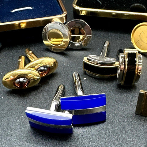 Lord West Pronto Uomo Men's Cufflinks & Shirt Studs Lot Gold Silver Tone Formal