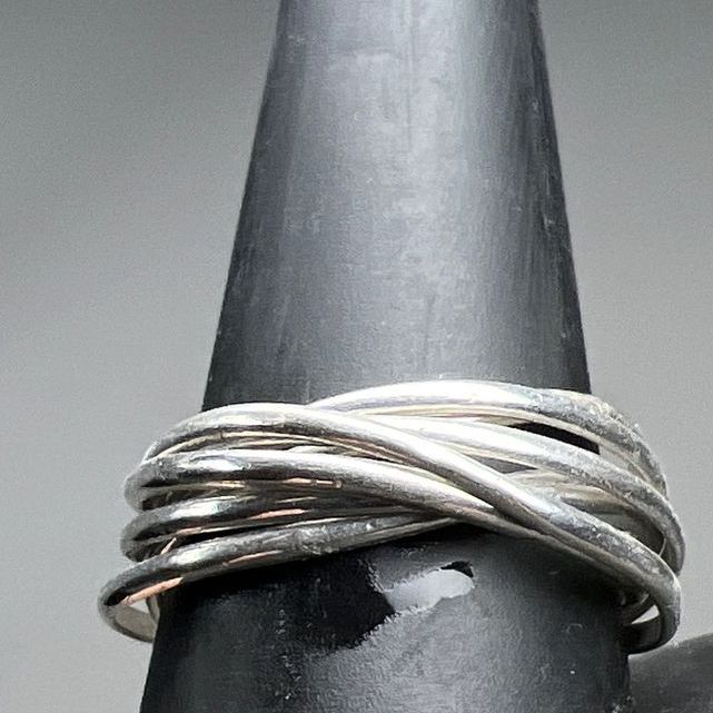 Sterling Silver Multiple Bands Ring Size 9