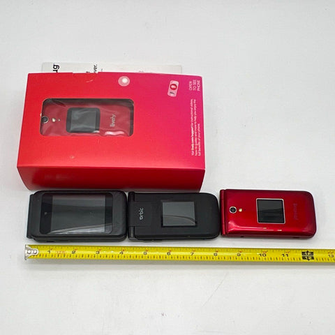 Lot of 4 Flip Phones Jitterbug Flip2 Orbic Summit Alcatel Greatcall Tested Work
