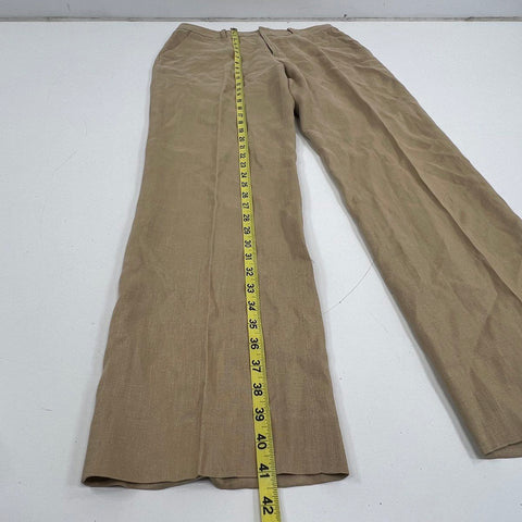 Lauren Ralph Lauren Women's Tan 100% Linen Lined Straight Leg Pants Sz 8