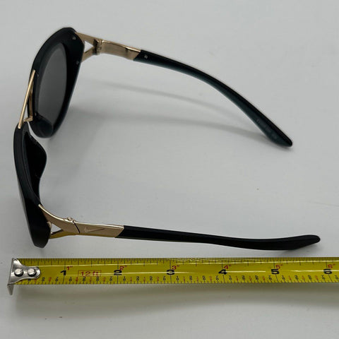Nike Women's Flex Motion Sunglasses Black Gold EV1016 010 Grey Mirrored Lens
