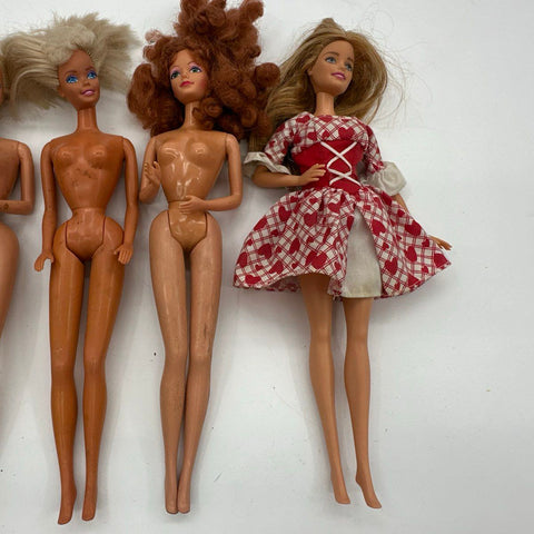 Barbie Mattel Doll Lot Vintage 1980s 1990s 4 Pieces Mixed Blonde Redhead