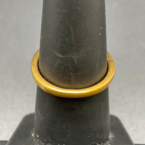 Vintage Avon 18K HGE Brown Faceted Faux Smoky Quartz Solitaire Ring Size 7