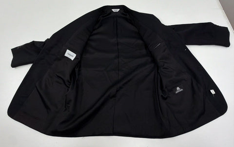 Lot 2 Men's Suit Coats Joseph & Feiss Black Botany 500 Grey Plaid Chest 21-22