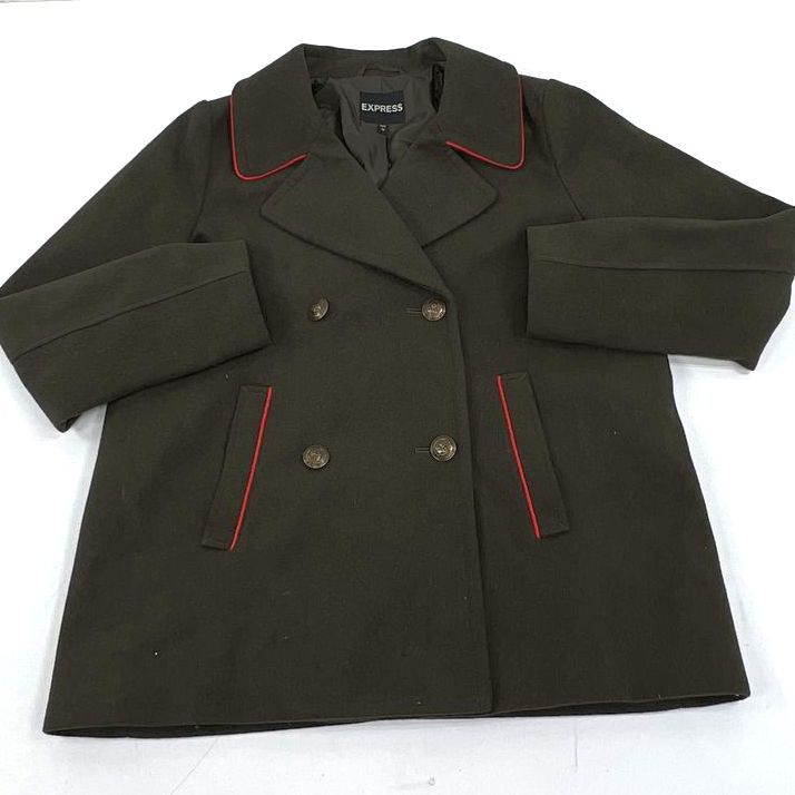 Express Olive Green Coat - Size Large