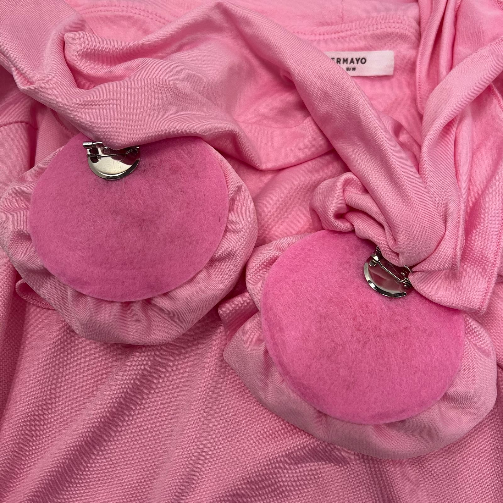 NWT Peppermayo Pink Cecilia Rose Applique Long Sleeve Mini Dress Women's US 4