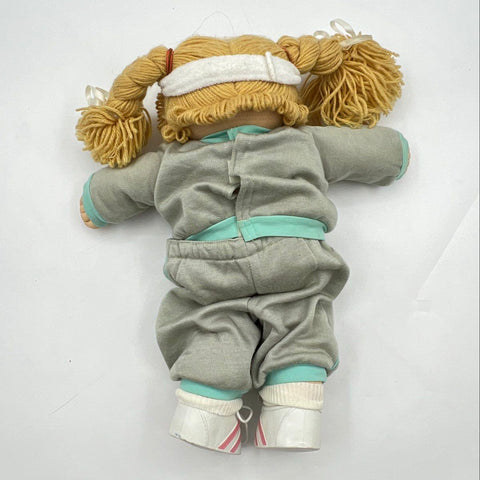 Vintage Cabbage Patch Kids Coleco Doll Blonde Yarn Hair Blue Eyes 16 Inch