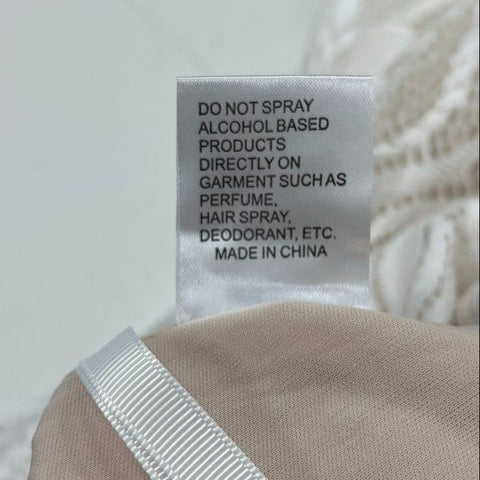 Unbranded White Ivory Floral Lace Long Sleeve Mermaid Gown Dress Women's S