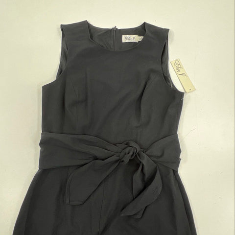 Eliza J Women's Black Sleeveless Wide Leg Tie Waist Jumpsuit NWT Size 8