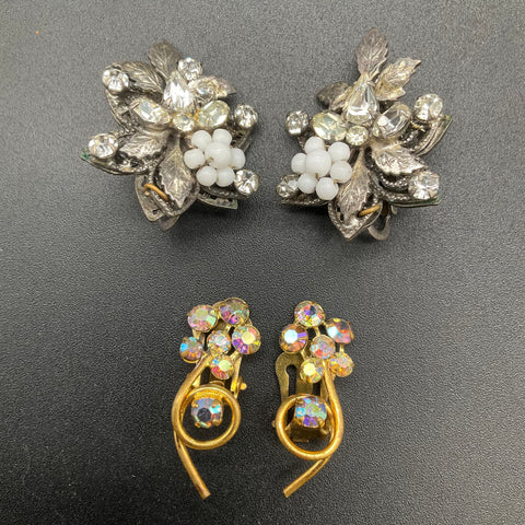 Vintage Costume Jewelry Lot 5pc Robert Signed Earrings Heraldic Necklace 0.34lb