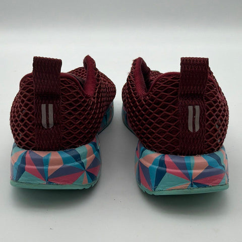 NOBULL Mesh Runner Burgundy Prismatic Geometric Running Shoes Size Men 5.5