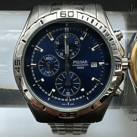 Pulsar Armitron Watch Lot of 4 Chronograph Ana-Digi Day Date Stainless Steel