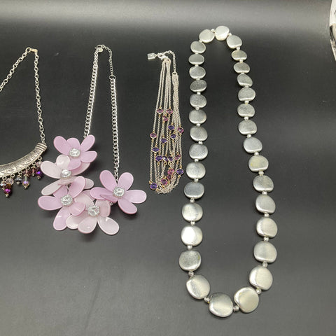Mixed Costume Jewelry Lot 6 Necklaces Anne Klein Faux Pearl Rhinestone 0.73 lbs