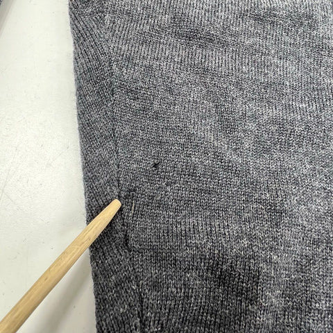 Eileen Fisher Charcoal Gray Knit Straight Leg Cropped Pants Women's L