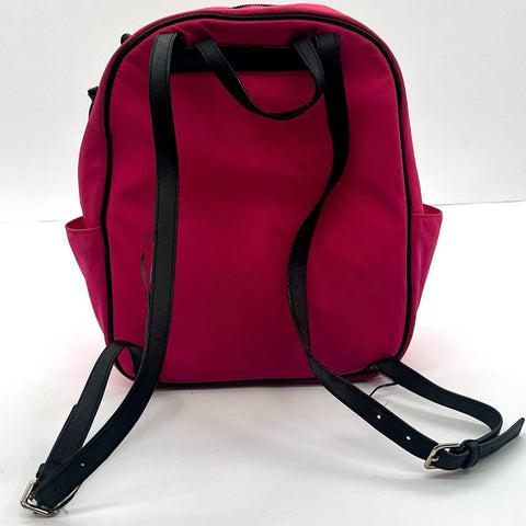 Kate Spade Pink Nylon Wilson Road Bradley Backpack Bag Large Silver Hardware
