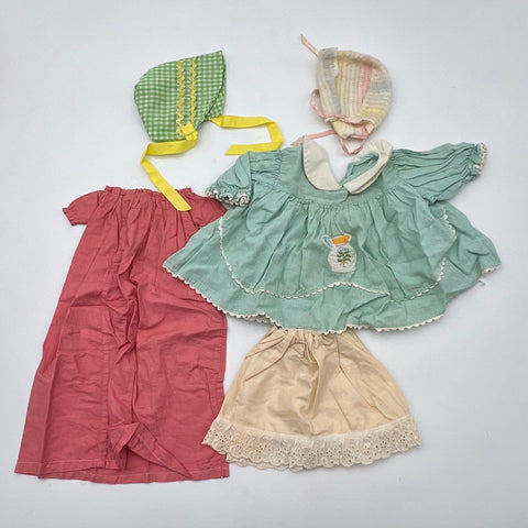 Vintage Doll Clothing Lot Mixed Dresses Outfits Approximate 35 Pieces 1.5 lbs