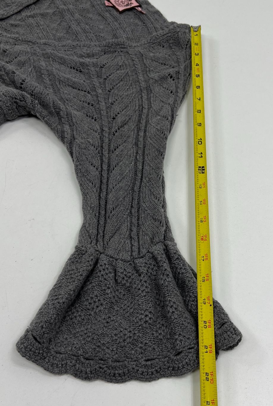 Vintage Y2K Juicy Couture Cashmere Blend Pointelle Knit Cardigan Women's M Gray